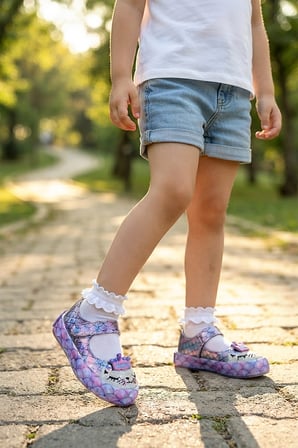  Solen Işıklı Cırtlı Kız Çocuk Babet Ayakkabı