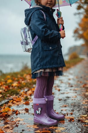  Rainy Unicorn Su Geçirmez Kız Çocuk Yağmur Çizmesi