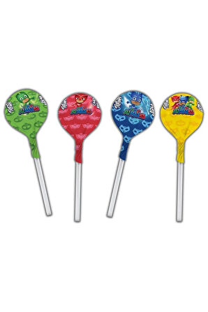 PJ Masks Kahramanlarıyla Eğlenceli Sakızlı Lolipop (16 Gr)