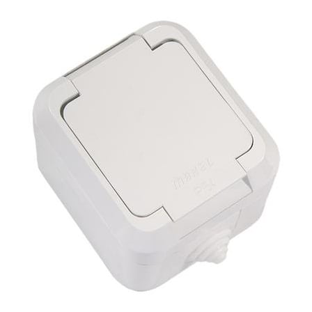 **Makel Nemliyer Beyaz Kapaklı Topraklı Sıva Üstü Priz 18304 10'lu Paket – IP44 Korumalı, 16A 250V, Nemli ve Dış Ortam Kullanımına Uygun Elektrik Prizi**