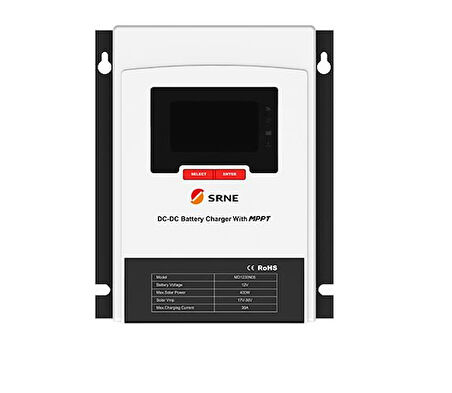 12V 50A MPPT Solar Charge Controller + DC/DC Charger
