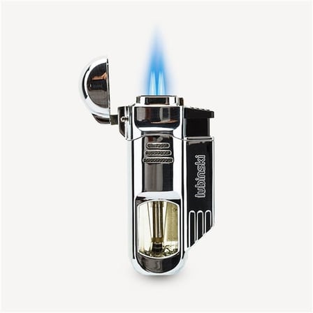 Lubinski Yeni Stil Delicili Dört Torch Puro Çakmağı Silver LB-107