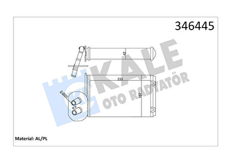 Vag Kalorıfer Radyatoru (klimalı) Transporter T4 96>03 - Kale 346445