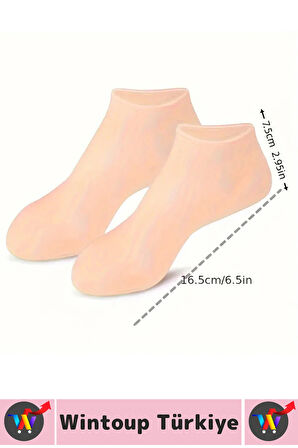 Kadın Ayak Bakım Güzelleştirici Sızdırmaz Yumuşak Elastik Silikon Jel Ayak Nemlendirici Çorap 2 Çift