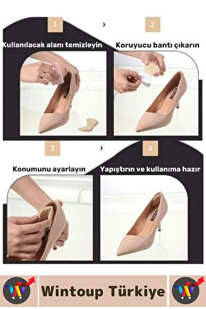 Gündelik Konforlu İnce Yumuşak Ayak Topuk Vurma Önleyici Boşluk Doldurma Daraltma Pedi 5 Mm 5 Adet