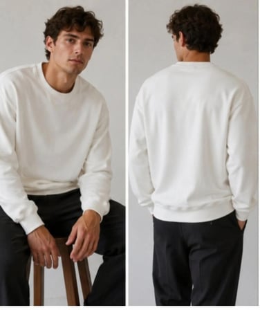 SWEATSHİRT YUMUŞAK DOKULU KREM