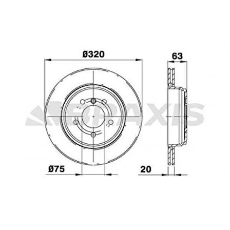 Bmw Arka Fren Diski Bmw E60 E61 320mm - Braxıs Ae0268