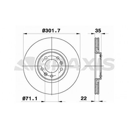 Psa Arka Fren Disk Aynası Hava Sogutmalı C6 2.2 Hdi / 2.7 Hdi / 3.0 V6 / 3.0 Hdi 05> - Braxıs Ae0680