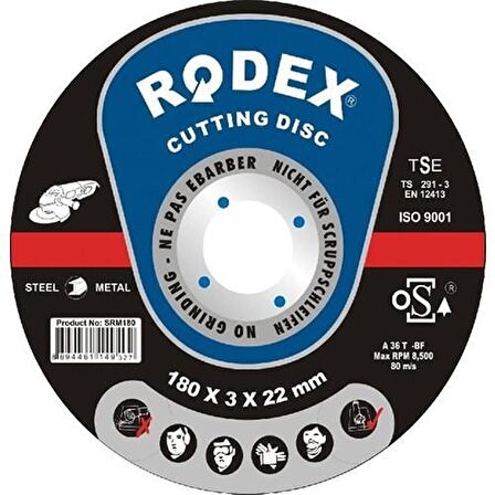 Rodex RDM18030 Metal Kesme Taşı 180x3.0x22