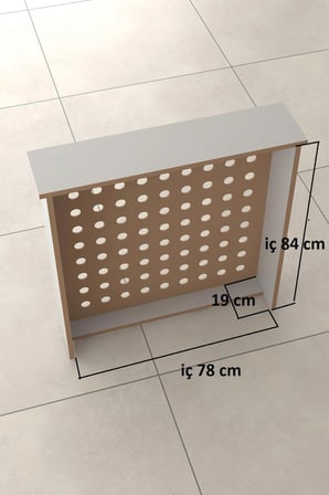 Dekoratif Petek Kaplama Dresuar - 70 cm Petekler İçin Kalorifer Gizleme Petek Dolabı