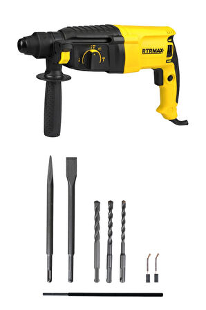 RTM226SET Sds Plus Kırıcı ve Delici 5'li Set - Eldiven-Çekiç-Uç Tutucu