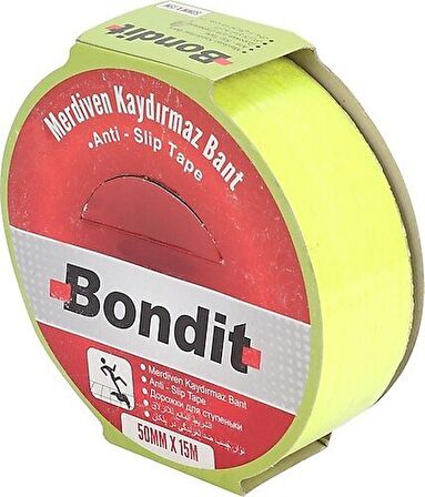 BONDİT MERDİVEN KAYDIRMAZ BANT SARI/SİYAH 50 MM*15 M