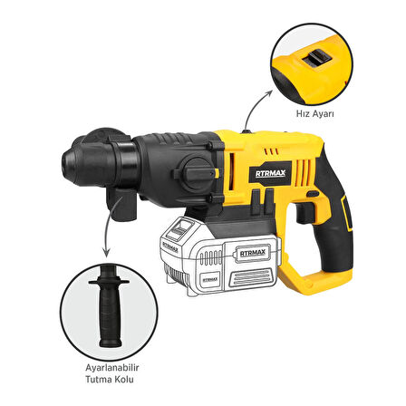 RTX1855B Şarjlı Elektropnömatik Delici Sds Plus 1.2 Jul - Akü Hariç