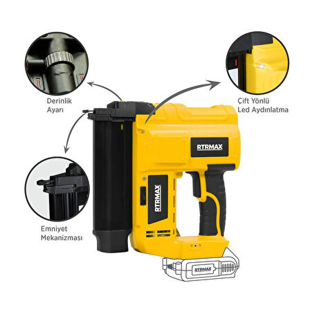 RTX1875B Şarjlı U Çivi / Çivi Çakma Zımbası - Akü Hariç