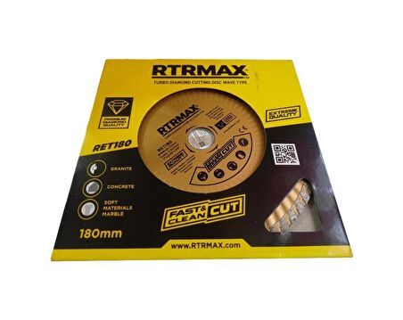 Rtrmax Turbo Kanallı Elmas Kesici Disk Ret180