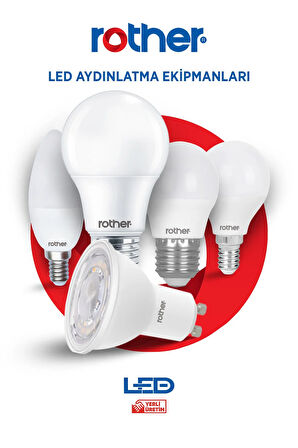 RTL02111-10 Rother LED Mum Avize Ampul 6W E14 470 Lümen 4500K Gün Işığı Enerji Tasarruflu Ampul 10 Adet