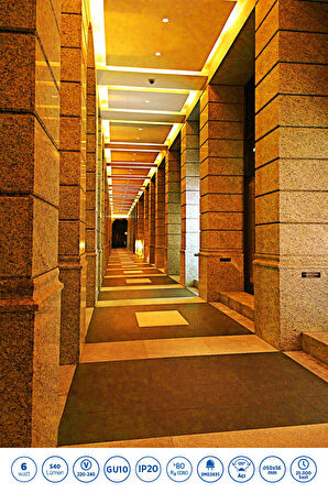 RTL11121-5 Rother GU10 LED Spot Ampul 6W 540 Lümen 3000K Sarı Işık Enerji Tasarruflu Ampul 5 Adet