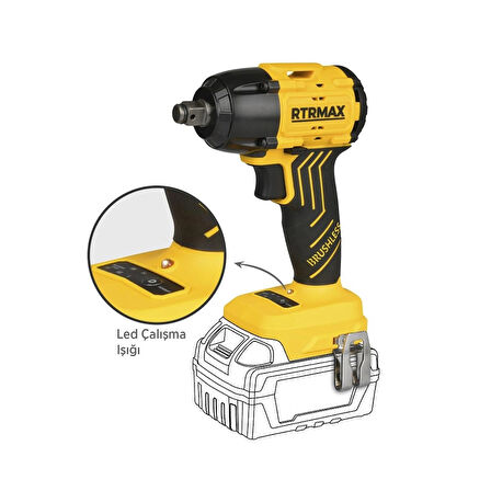 Rtrmax Akülü Somun Sıkma Kömürsüz 1/2 350Nm (AKÜSÜZ) RTRMAX S-LION RTS5030B