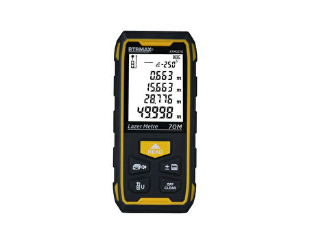 RTM037G Şarjlı Lazer Mesafe Ölçer 70 Mt (Yeşil Renk)