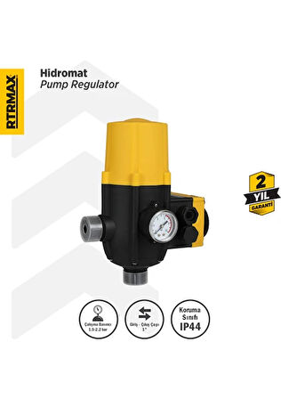 Rtrmax RTM858 Hidromat Barometre Prizli 1.5-2.2 Bar 1x1'' Çap - RTM858