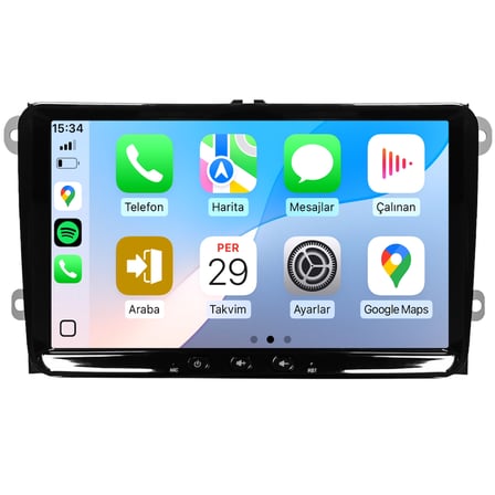 Skoda Fabia Android Multimedya Sistemi (2010-2014) CRV-4580SX Piano Black Çerçeve
