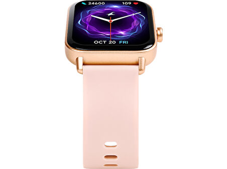 TTEC 2SW01RA  Tempus 46mm TFT Ekranlı Kare Plastik Kasa Akıllı Saat Rose Gold