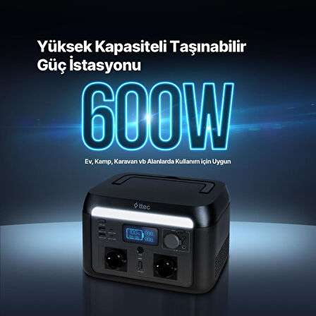 ttec PowerMax Pro 512Wh 600W Taşınabilir Güç İstasyonu