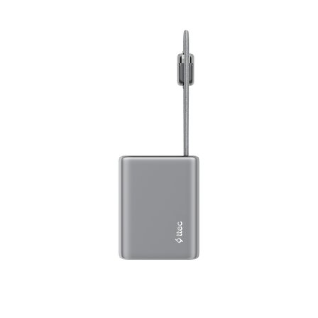 ttec ReCharger Pro TFT 15.000mAh PD 20W USB-C ve Lightning Dahili Kablolu Taşınabilir Hızlı Şarj Aleti Powerbank