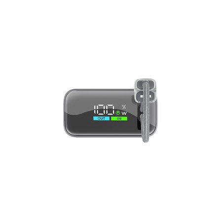 ttec ReCharger Pro Max TFT 20.000mAh PD 45W USB-C ve Lightning Dahili Kablolu Taşınabilir Hızlı Şarj