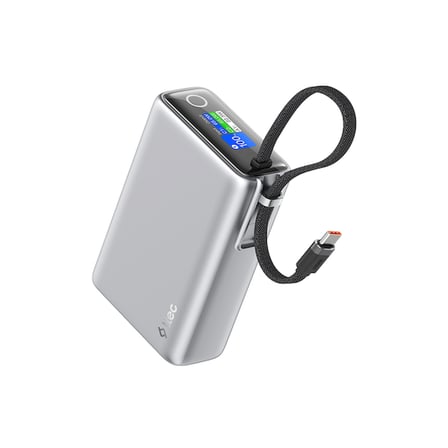 ttec ReCharger Pro Max TFT 20.000mAh PD 65W USB-C Dahili Kablolu Taşınabilir Hızlı Şarj Aleti / Powerbank – 2BB273