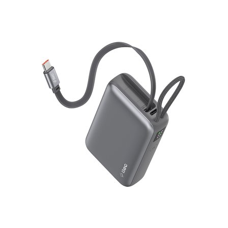 ttec ReCharger Pro LCD 10.000mAh PD 20W USB-C Makaralı Kablolu Taşınabilir Hızlı Şarj Aleti / Powerbank
