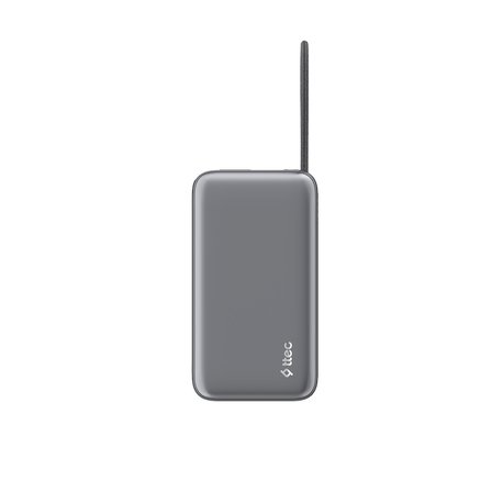 ttec ReCharger Pro LCD 10.000mAh PD 20W USB-C Makaralı Kablolu Taşınabilir Hızlı Şarj Aleti / Powerbank