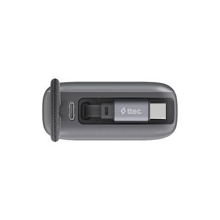 ttec ReCharger Pro LCD 10.000mAh PD 20W USB-C Makaralı Kablolu Taşınabilir Hızlı Şarj Aleti / Powerbank