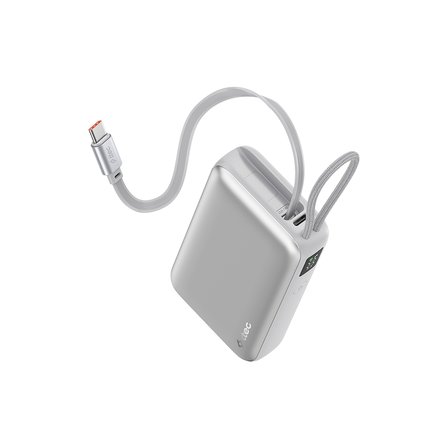 ttec ReCharger Pro LCD 10.000mAh PD 35W USB-C Makaralı Kablolu Taşınabilir Hızlı Şarj Aleti / Powerbank