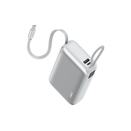ttec ReCharger Pro LCD 20.000mAh PD 45W USB-C Makaralı Kablolu Taşınabilir Hızlı Şarj Aleti / Powerbank