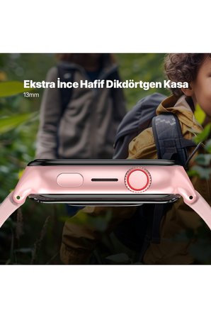 Kidi Pro AMOLED Ekranlı GPS 4G Sim Kartlı Akıllı Çocuk Saati Balerin Pembesi 2KSW03