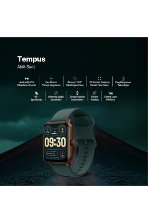 Tempus 44 mm Dikdörtgen Kasa Akıllı Saat 2S13WV1