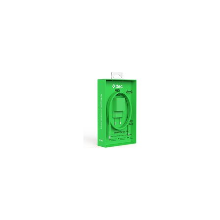 Ttec Smartcharger Gan 20W Pd Seyahat Hızlı Şarj Aleti + Usb-C - Usb-C 3A Kablo Neon Neon Yeşil