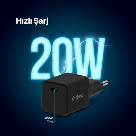 ttec SmartCharger 20W PD Seyahat Hızlı Şarj Aleti