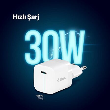 ttec SmartCharger 30W PD USB-C Seyahat Hızlı Şarj Aleti