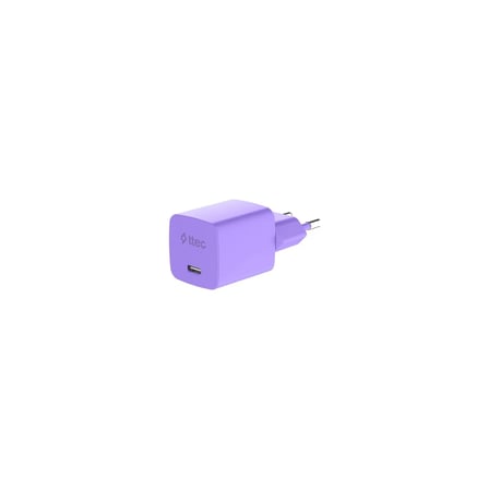 ttec Smartcharger Gan 20W Pd Seyahat Hızlı Şarj Aleti + Usb-C - Usb-C 3A Kablo Neon Neon Mor 2SCG20CNMR