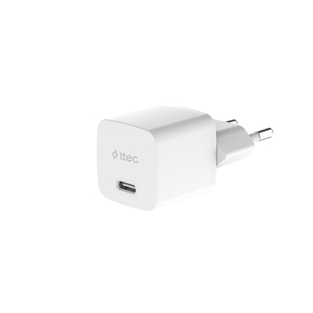 ttec SmartCharger GAN 20W PD Seyahat Hızlı Şarj Aleti + USB-C - Lightning 150cm Kablo