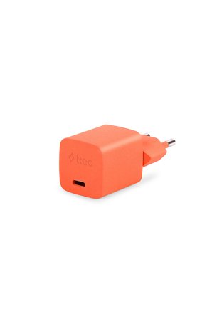 TTEC SmartCharger GAN 20W PD Seyahat Hızlı Şarj Aleti + USB-C - USB-C 3A Kablo Neon Neon Turuncu