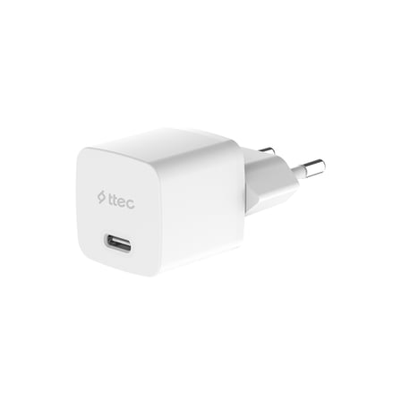 ttec SmartCharger GAN 20W PD Seyahat Hızlı Şarj Aleti + USB-C - USB-C 60W Kablo 2SCG20CB