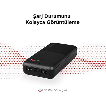 Mojue 3BB175S 20000 mAh Hızlı Şarj Powerbank