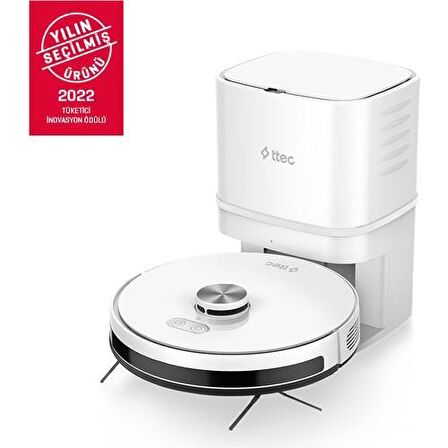 Ttec 2RS04 ttec Robi ProMaster+ 5200mAh Bataryalı Otomatik Toz Boşaltma Sistemli Akıllı Robot Süpürge ve Paspas