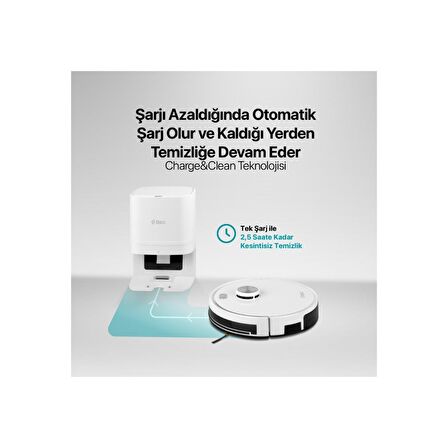 Ttec 2RS04 ttec Robi ProMaster+ 5200mAh Bataryalı Otomatik Toz Boşaltma Sistemli Akıllı Robot Süpürge ve Paspas