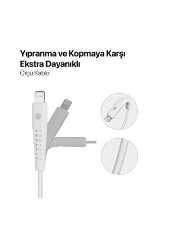 mojue by ttec Ekstra Dayanıklı USB-A - iPhone Lightning 2A Şarj Kablosu 120cm