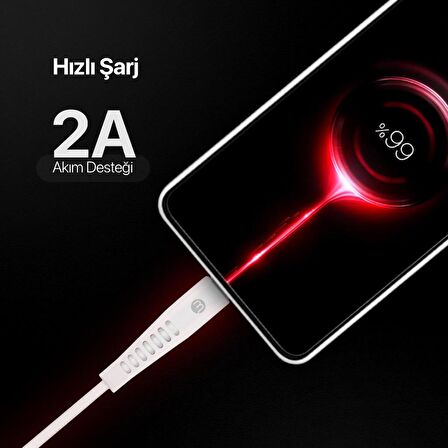 mojue by ttec EkstraDay USB-A - USB-C 2A Şarj Kablosu 120cm Beyaz