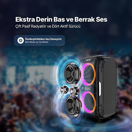 ttec Carnival Pro 120W Taşınabilir Kablosuz Bluetooth Parti Hoparlörü